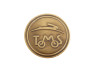 Sticker Tomos logo round 50mm RealMetal® gold  thumb extra